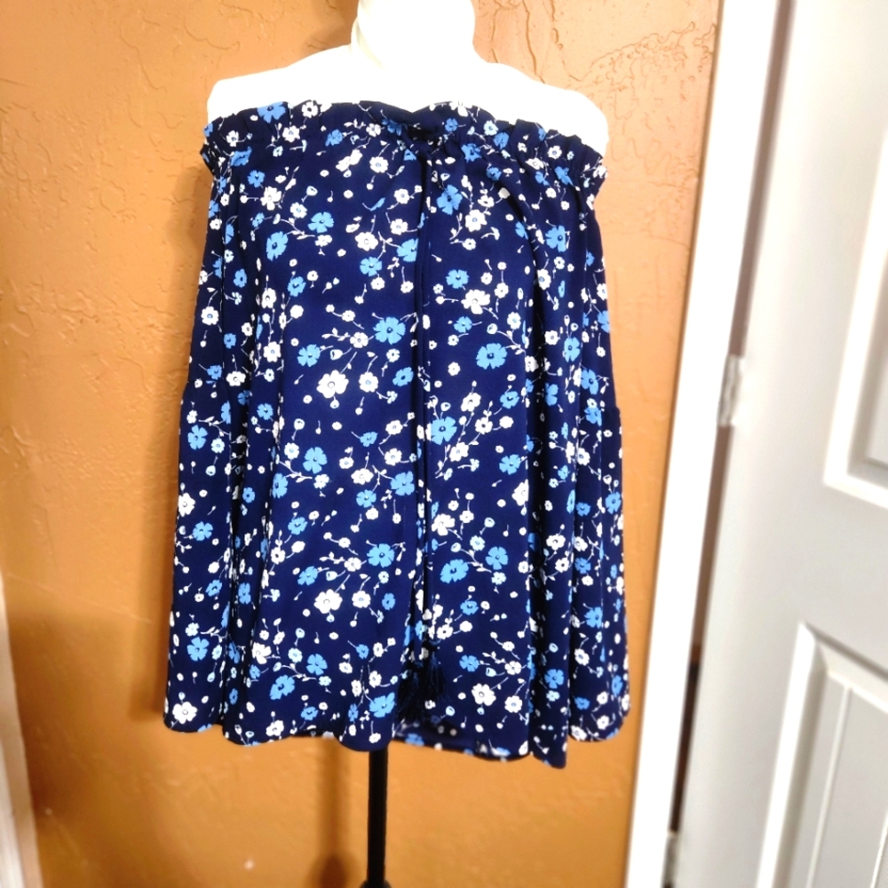 NWT MICHAEL KORS Floral Off-Shoulder Top. Sz XL